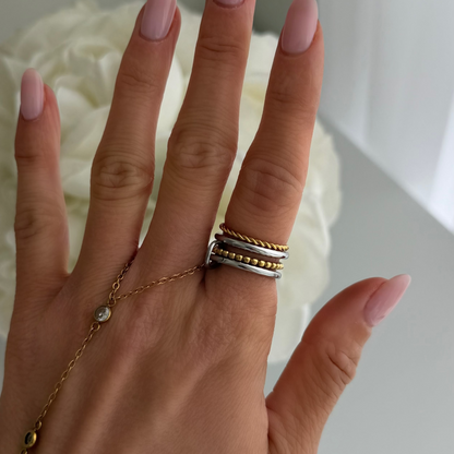 Unbothered Stacked Ring - EVRYJEWELS